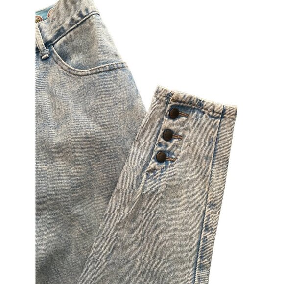 Vintage BONGO mom style high rise light wash denim tapered leg size 26 - Picture 4 of 8